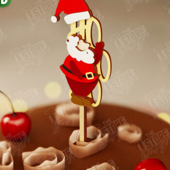 Intra απο ξύλο plywood 3mm-4mm πάχος Χριστουγεννιάτικο Cake Topper | Χριστουγεννιάτικο σημάδι Δίασταση 15x15 cm INTRAFABR-108030922 - Image 1