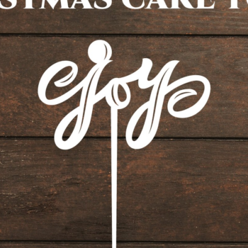 Intra απο ξύλο plywood 3mm-4mm πάχος Χριστουγεννιάτικο Cake Topper. Joy . Λέιζερ Δίασταση 15x15 cm INTRAFABR-19888170 - Image 1
