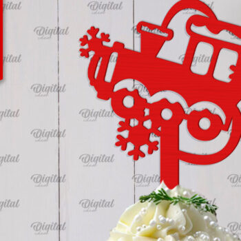 Intra απο ξύλο plywood 3mm-4mm πάχος Χριστουγεννιάτικο κέικ Topper σχέδιο κοπής με λέιζερ Δίασταση 15x15 cm INTRAFABR-104179980 - Image 1