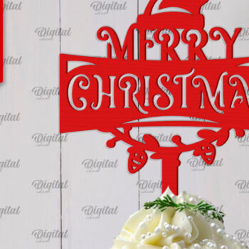 Intra απο ξύλο plywood 3mm-4mm πάχος Χριστουγεννιάτικο κέικ Topper σχέδιο κοπής με λέιζερ Δίασταση 15x15 cm INTRAFABR-104179836 - Image 1