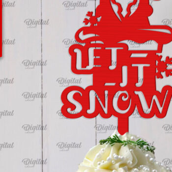 Intra απο ξύλο plywood 3mm-4mm πάχος Χριστουγεννιάτικο κέικ Topper σχέδιο κοπής με λέιζερ Δίασταση 15x15 cm INTRAFABR-104179857 - Image 1