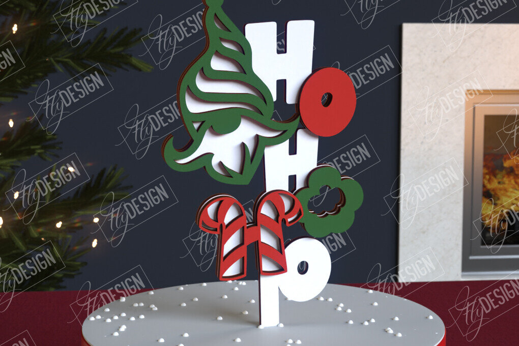 Intra απο ξύλο plywood 3mm-4mm πάχος Χριστουγεννιάτικο Cake Topper | Πρωτοχρονιά | CNC Δίασταση 15x15 cm INTRAFABR-108120065