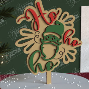 Intra απο ξύλο plywood 3mm-4mm πάχος Χριστουγεννιάτικο Cake Topper | Πρωτοχρονιά | CNC Δίασταση 15x15 cm INTRAFABR-108120082