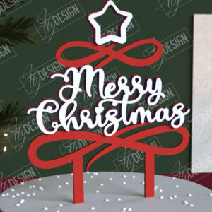 Intra απο ξύλο plywood 3mm-4mm πάχος Χριστουγεννιάτικο Cake Topper | Πρωτοχρονιά | CNC Δίασταση 15x15 cm INTRAFABR-108120105