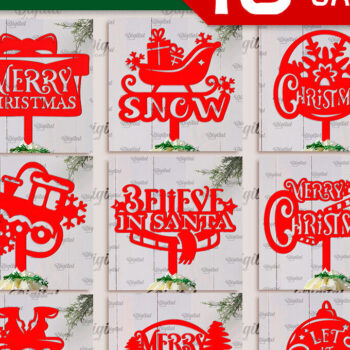 Intra απο ξύλο plywood 3mm-4mm πάχος Χριστουγεννιάτικο Cake κοπής με λέιζερ Δίασταση 15x15 cm INTRAFABR-104181654 - Image 2