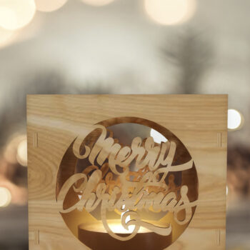 Intra απο ξύλο plywood 3mm-4mm πάχος Χριστουγεννιάτικο λαμπάδας 7 τεμ Δίασταση 15x15 cm INTRAFABR-50720979 - Image 3