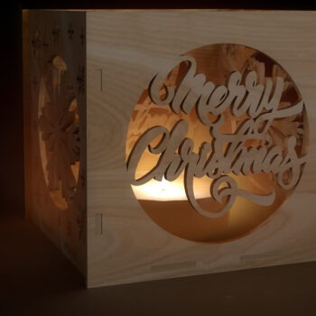 Intra απο ξύλο plywood 3mm-4mm πάχος Χριστουγεννιάτικο λαμπάδας 7 τεμ Δίασταση 15x15 cm INTRAFABR-50720979 - Image 4