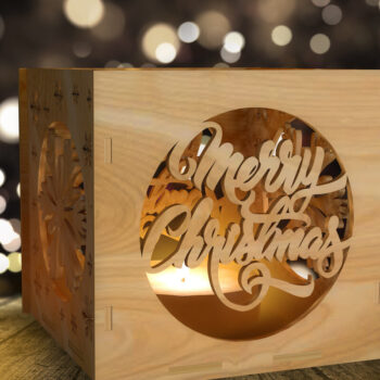 Intra απο ξύλο plywood 3mm-4mm πάχος Χριστουγεννιάτικο λαμπάδας 7 τεμ Δίασταση 15x15 cm INTRAFABR-50720979 - Image 5