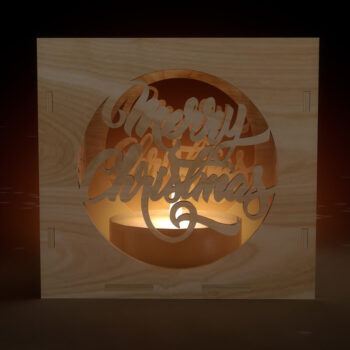 Intra απο ξύλο plywood 3mm-4mm πάχος Χριστουγεννιάτικο λαμπάδας 7 τεμ Δίασταση 15x15 cm INTRAFABR-50720979 - Image 6