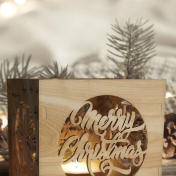 Intra απο ξύλο plywood 3mm-4mm πάχος Χριστουγεννιάτικο λαμπάδας 7 τεμ Δίασταση 15x15 cm INTRAFABR-50720979 - Image 7