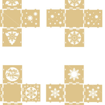 Intra απο ξύλο plywood 3mm-4mm πάχος Χριστουγεννιάτικο λαμπάδας 7 τεμ Δίασταση 15x15 cm INTRAFABR-50720979 - Image 8