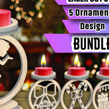 Intra απο ξύλο plywood 3mm-4mm πάχος Χριστουγεννιάτικο κερί Δέσμη κοπής με λέιζερ Δίασταση 15x15 cm INTRAFABR-107252719 - Image 1