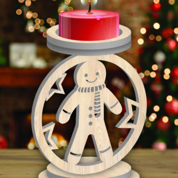 Intra απο ξύλο plywood 3mm-4mm πάχος Χριστουγεννιάτικο κερί Δέσμη κοπής με λέιζερ Δίασταση 15x15 cm INTRAFABR-107252719 - Image 6