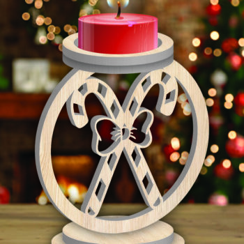 Intra απο ξύλο plywood 3mm-4mm πάχος Χριστουγεννιάτικο κερί Δέσμη κοπής με λέιζερ Δίασταση 15x15 cm INTRAFABR-107252853 - Image 8