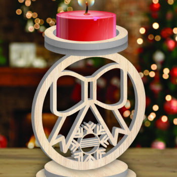 Intra απο ξύλο plywood 3mm-4mm πάχος Χριστουγεννιάτικο κερί Δέσμη κοπής με λέιζερ Δίασταση 15x15 cm INTRAFABR-107252853 - Image 12