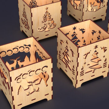 Intra απο ξύλο plywood 3mm-4mm πάχος Χριστουγεννιάτικο κερί Δέσμη κοπής με λέιζερ Δίασταση 15x15 cm INTRAFABR-84100936 - Image 1