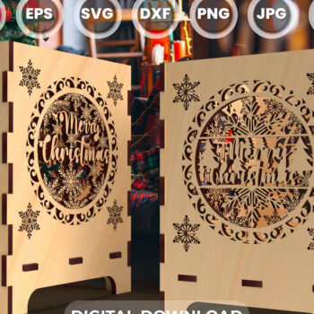 Intra απο ξύλο plywood 3mm-4mm πάχος Χριστουγεννιάτικο Κηροπήγιο8 Δίασταση 15x15 cm INTRAFABR-78023860 - Image 1