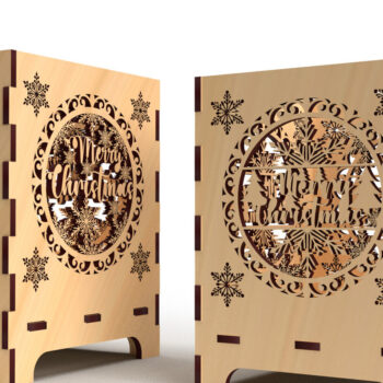 Intra απο ξύλο plywood 3mm-4mm πάχος Χριστουγεννιάτικο Κηροπήγιο8 Δίασταση 15x15 cm INTRAFABR-78023860 - Image 2