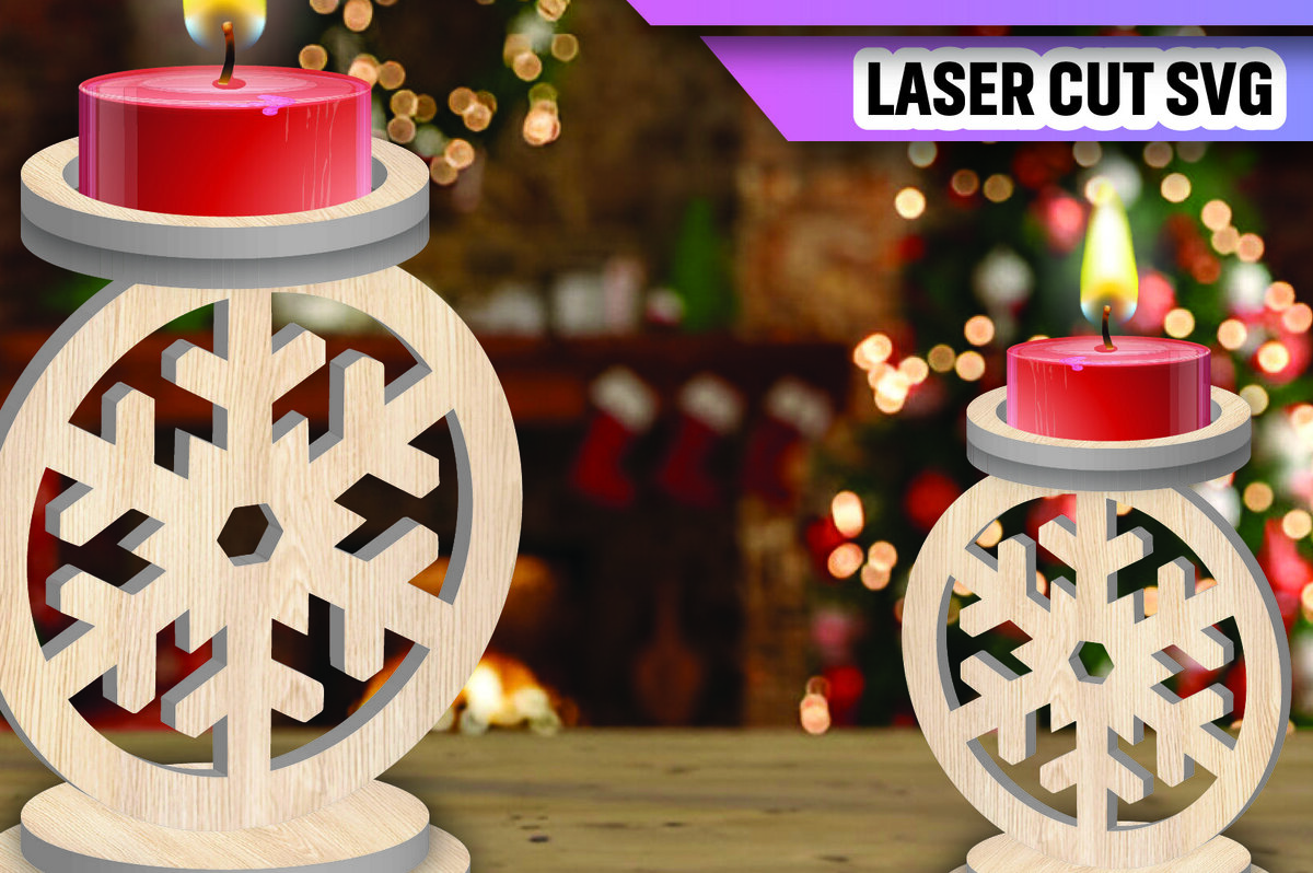 Intra απο ξύλο plywood 3mm-4mm πάχος Χριστουγεννιάτικη Κηροπήγαδα Δίασταση 15x15 cm INTRAFABR-106886413