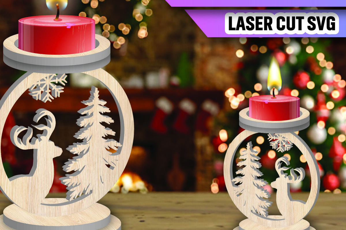 Intra απο ξύλο plywood 3mm-4mm πάχος Χριστουγεννιάτικη Κηροπήγαδα Δίασταση 15x15 cm INTRAFABR-106886518