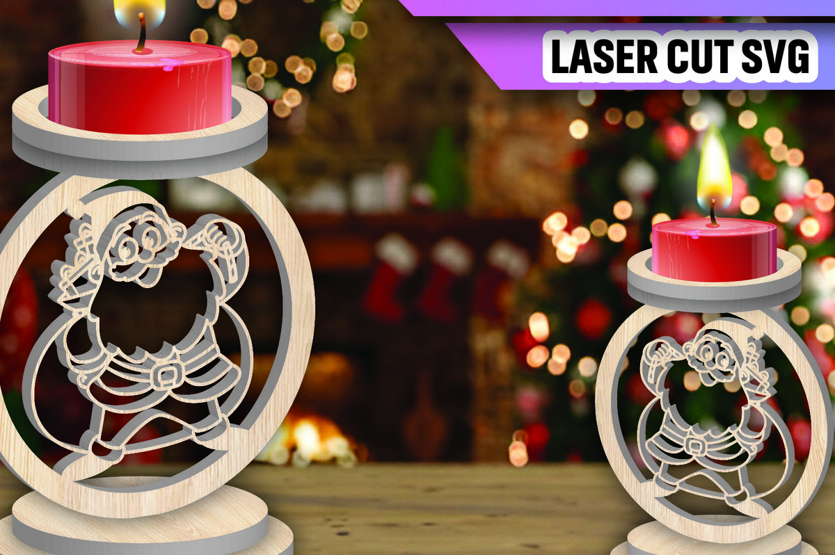 Intra απο ξύλο plywood 3mm-4mm πάχος Χριστουγεννιάτικη Κηροπήγαδα Δίασταση 15x15 cm INTRAFABR-106886083