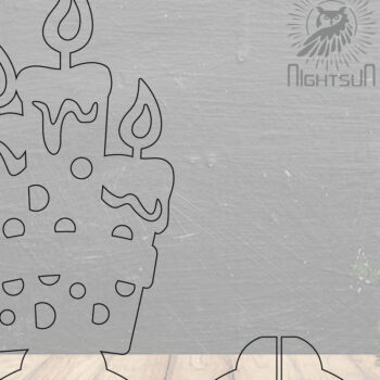 Intra απο ξύλο plywood 3mm-4mm πάχος Χριστουγεννιάτικο κερί με λέιζερ διακόσμηση σπιτιού Δίασταση 15x15 cm INTRAFABR-112551497 - Image 2