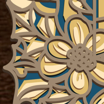 Intra απο ξύλο plywood 3mm-4mm πάχος Χριστουγεννιάτικο κερί Mandala, 3D Χριστ Δίασταση 30x30 cm INTRAFABR-82353406 - Image 2