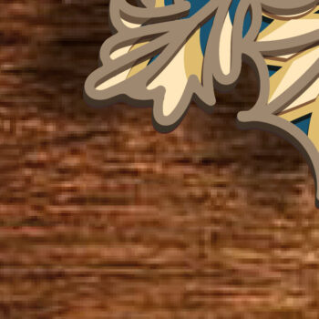 Intra απο ξύλο plywood 3mm-4mm πάχος Χριστουγεννιάτικο κερί Mandala, 3D Χριστ Δίασταση 30x30 cm INTRAFABR-82353406 - Image 4