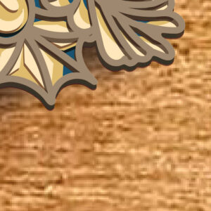Intra απο ξύλο plywood 3mm-4mm πάχος Χριστουγεννιάτικο κερί Mandala, 3D Χριστ Δίασταση 30x30 cm INTRAFABR-82353406 - Image 5