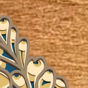 Intra απο ξύλο plywood 3mm-4mm πάχος Χριστουγεννιάτικο κερί Mandala, 3D Χριστ Δίασταση 30x30 cm INTRAFABR-82353406 - Image 6