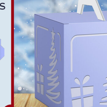 Intra απο ξύλο plywood 3mm-4mm πάχος Χριστουγεννιάτικο κουτί καραμελών , 3d κουτί δώρου Δίασταση 15x15 cm INTRAFABR-108845864 - Image 1