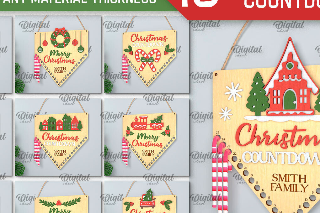 Intra απο ξύλο plywood 3mm-4mm πάχος λέιζερ για χριστουγεννιάτικες καραμέλες Δίασταση 15x15 cm INTRAFABR-102773430