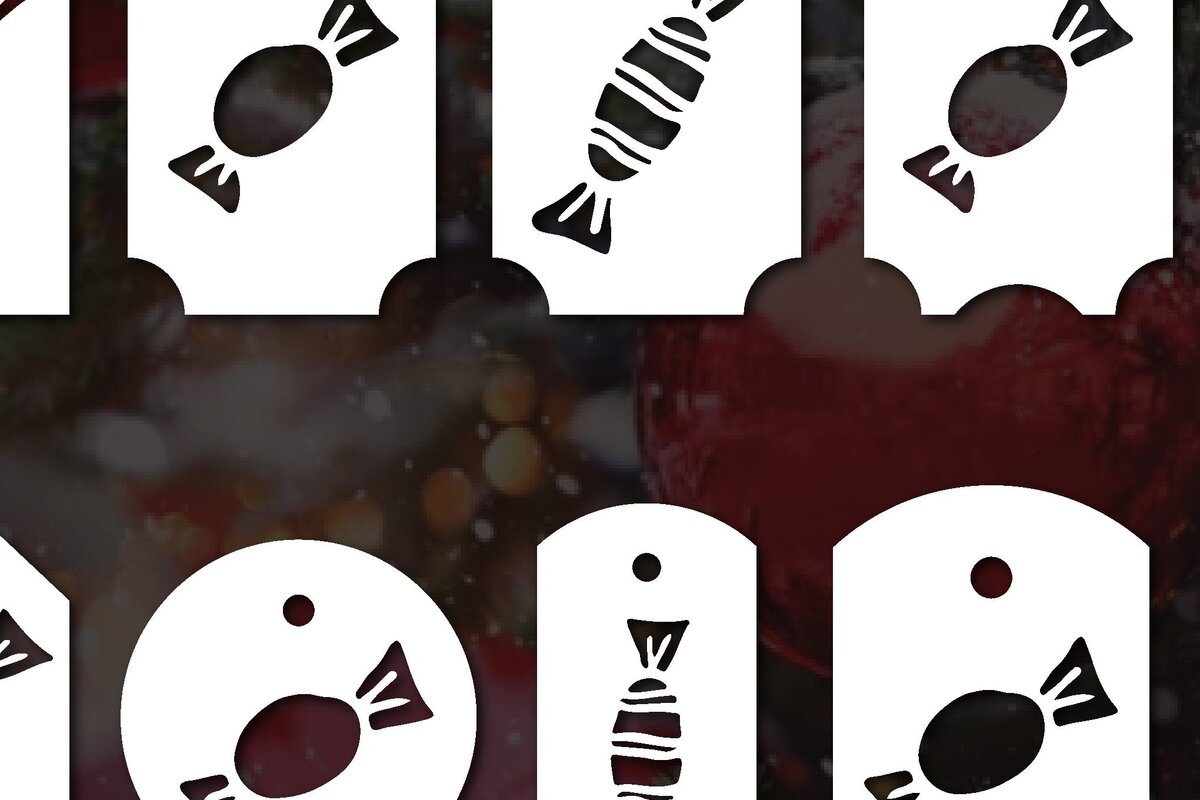 Intra απο ξύλο plywood 3mm-4mm πάχος αποκοπής ετικετών καραμέλας Χριστουγέννων Δίασταση 25x25 cm INTRAFABR-46091965