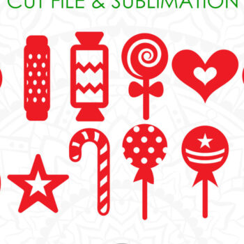 Intra απο ξύλο plywood 3mm-4mm πάχος Christmas Candy , Sublimation Δίασταση 15x15 cm INTRAFABR-10012948 - Image 1