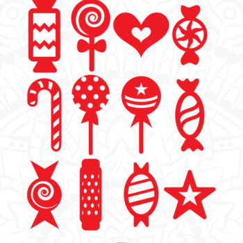 Intra απο ξύλο plywood 3mm-4mm πάχος Christmas Candy , Sublimation Δίασταση 15x15 cm INTRAFABR-10012948 - Image 5