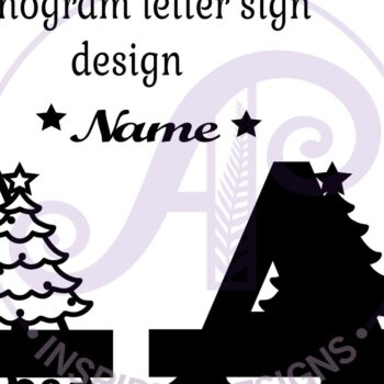 Intra απο ξύλο plywood 3mm-4mm πάχος Χριστουγεννιάτικο μονόγραμμα με κεφαλαίο γράμμα a Δίασταση 30x20 cm INTRAFABR-79721375 - Image 3