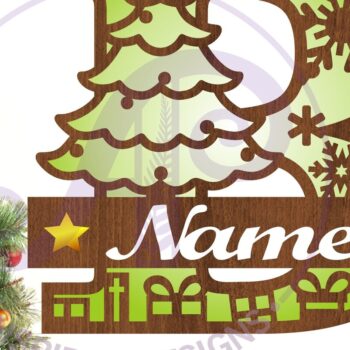 Intra απο ξύλο plywood 3mm-4mm πάχος Χριστουγεννιάτικο μονόγραμμα κεφαλαίο Γράμμα B Δίασταση 30x20 cm INTRAFABR-79721397 - Image 1