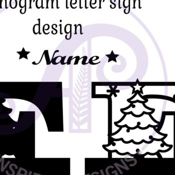 Intra απο ξύλο plywood 3mm-4mm πάχος Χριστουγεννιάτικο μονόγραμμα με κεφαλαίο γράμμα F Δίασταση 30x20 cm INTRAFABR-79721467 - Image 3