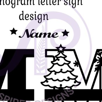 Intra απο ξύλο plywood 3mm-4mm πάχος Χριστουγεννιάτικο μονόγραμμα με κεφαλαίο γράμμα M Δίασταση 30x20 cm INTRAFABR-79721580 - Image 3