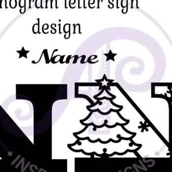 Intra απο ξύλο plywood 3mm-4mm πάχος Χριστουγεννιάτικο μονόγραμμα με κεφαλαίο γράμμα N Δίασταση 30x20 cm INTRAFABR-79721670 - Image 3