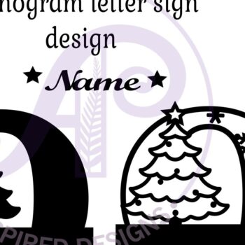 Intra απο ξύλο plywood 3mm-4mm πάχος Χριστουγεννιάτικο μονόγραμμα με κεφαλαίο γράμμα O Δίασταση 30x20 cm INTRAFABR-79721682 - Image 3