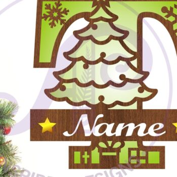 Intra απο ξύλο plywood 3mm-4mm πάχος Χριστουγεννιάτικο μονόγραμμα με κεφαλαίο γράμμα T Δίασταση 30x20 cm INTRAFABR-79721777 - Image 1