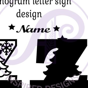 Intra απο ξύλο plywood 3mm-4mm πάχος Χριστουγεννιάτικο μονόγραμμα με κεφαλαίο γράμμα Z Δίασταση 30x20 cm INTRAFABR-79721891 - Image 3