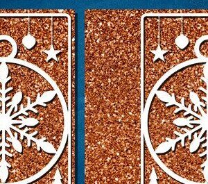 Intra απο ξύλο plywood 3mm-4mm πάχος Χριστουγεννιάτικη κάρτα Δίασταση 30x30 cm INTRAFABR-42130102