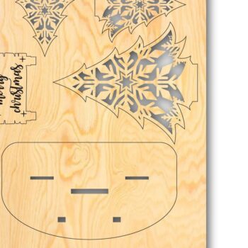 Intra απο ξύλο plywood 3mm-4mm πάχος Χριστουγεννιάτικη βάση κάρτας Δίασταση 5x5 cm INTRAFABR-37381057 - Image 4