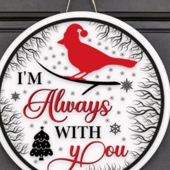 Intra απο ξύλο plywood 3mm-4mm πάχος Christmas Cardinal Bird Sign Cut  Δίασταση 15x15 cm INTRAFABR-35342936 - Image 2