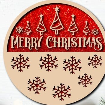 Intra απο ξύλο plywood 3mm-4mm πάχος Christmas Cardinal Bird Sign Cut  Δίασταση 15x15 cm INTRAFABR-40804146 - Image 3