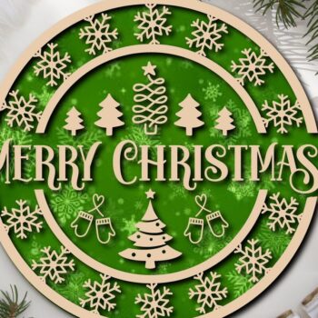 Intra απο ξύλο plywood 3mm-4mm πάχος Christmas Cardinal Bird Sign Cut  Δίασταση 15x15 cm INTRAFABR-40804191 - Image 2