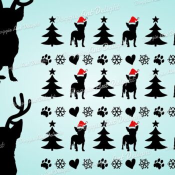 Intra απο ξύλο plywood 3mm-4mm πάχος Χριστουγεννιάτικο σκύλων Chihuahua Δίασταση 15x15 cm INTRAFABR-85247880 - Image 1