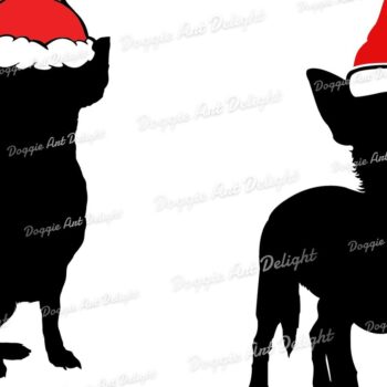 Intra απο ξύλο plywood 3mm-4mm πάχος Χριστουγεννιάτικο σκύλων Chihuahua Δίασταση 15x15 cm INTRAFABR-85247880 - Image 4